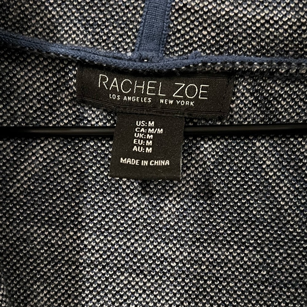 Rachel Zoe Hooded Sweater Belted Jacket - Picture 6 of 6